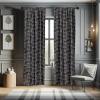 Ambesonne Bicycle Curtains, Vintage Bikes in Hand Drawn Style on a Black Background with Grunge Effect, Window Treatments 2 Panel Set for Living Room Bedroom, Pair of – 28″ x 95″, White Black