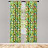 Ambesonne Birthday Party Window Curtains, Illustration of Creamy Cupcakes with Sprinkles and Candles, Lightweight Decor 2-Panel Set with Rod Pocket, Pair of – 28″ x 84″, Lime Green Multicolor(Lime Green Multicolor)