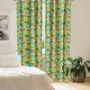 Ambesonne Birthday Party Window Curtains, Illustration of Creamy Cupcakes with Sprinkles and Candles, Lightweight Decor 2-Panel Set with Rod Pocket, Pair of – 28″ x 84″, Lime Green Multicolor(Lime Green Multicolor)