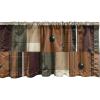 Ambesonne Abstract Window Valance Pack of 2, Autumnal Tones Earthy Modern Stripes and Squares with Simple Lines, Rod Pocket Curtain Valances Kitchen Bedroom, 54″ X 18″,Caramel Burgundy Green