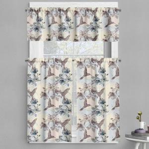 Ambesonne Anemone Flower Kitchen Curtains, Shabby Form Spring Pattern Blossoming Bridal Bouquets Romantic, Window Drapes 2 Panel Set for Kitchen Cafe Decor, 55″ x 39″, Baby Pink Lilac Purple(Teal Brown)