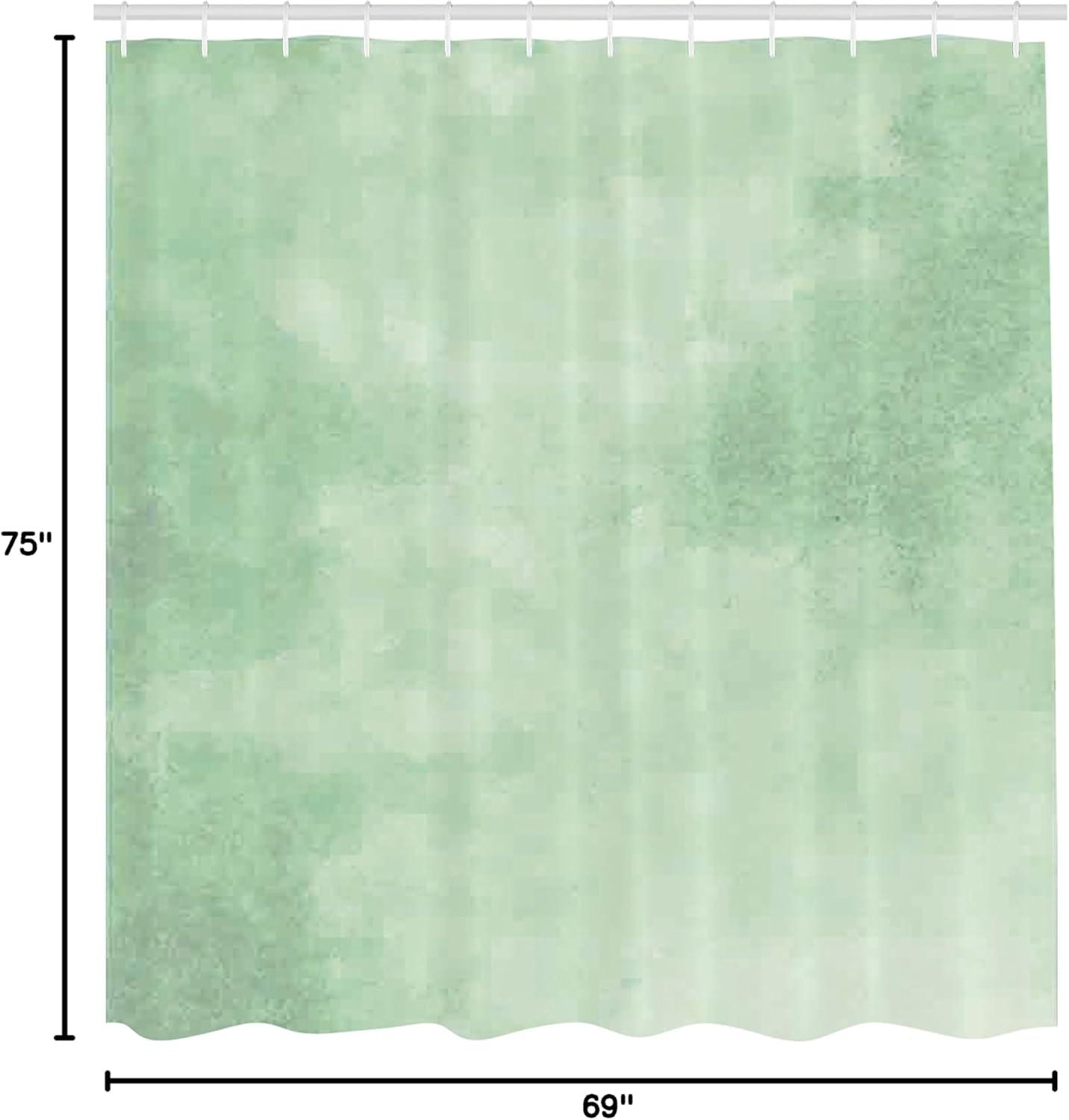 imageAmbesonne Damask Shower Curtain Vintage Style Floral Pattern Abstract Romantic Bouquet Greenery Art Print Cloth Fabric Bathroom Decor Set with Hooks 69 W x 70 L Warm TaupePale Green