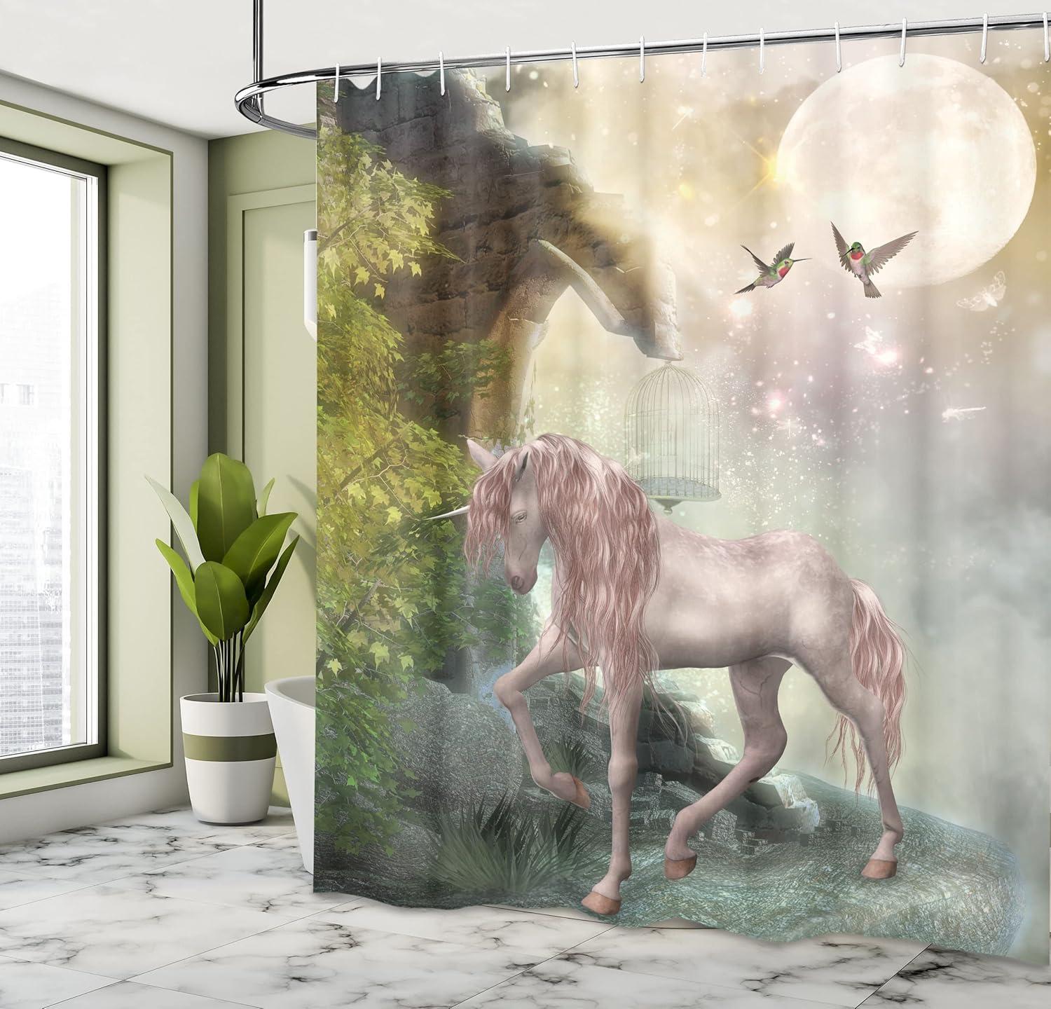 imageAmbesonne Floral Shower Curtain Bouquet with Swirled Branches Romantic Paper Flowers Origami Autumn Blooms Image Cloth Fabric Bathroom Decor Set with Hooks 69 W x 84 L Mint OrangeDark Eggshell Fern Green