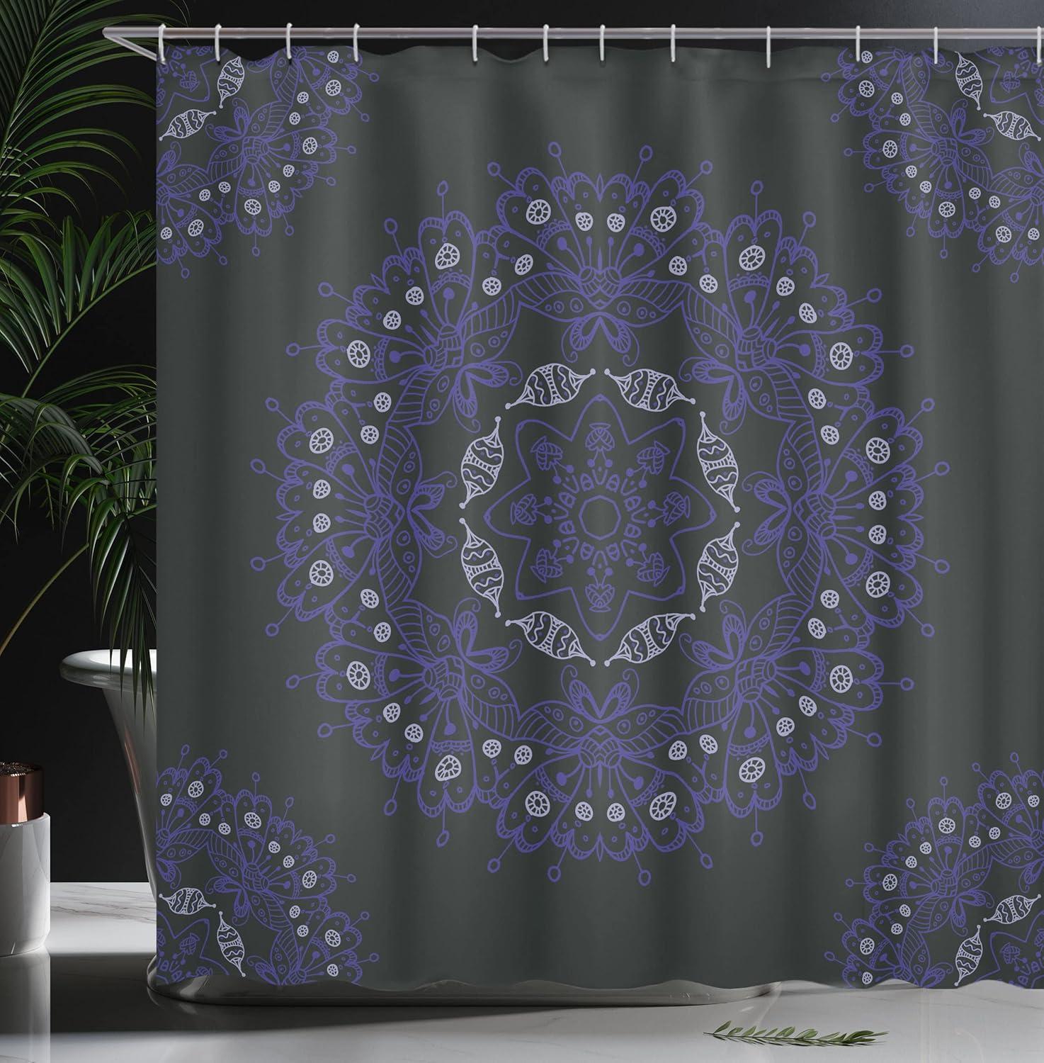 imageAmbesonne Floral Shower Curtain Bouquet with Swirled Branches Romantic Paper Flowers Origami Autumn Blooms Image Cloth Fabric Bathroom Decor Set with Hooks 69 W x 84 L Mint OrangeBlue Violet Coconut