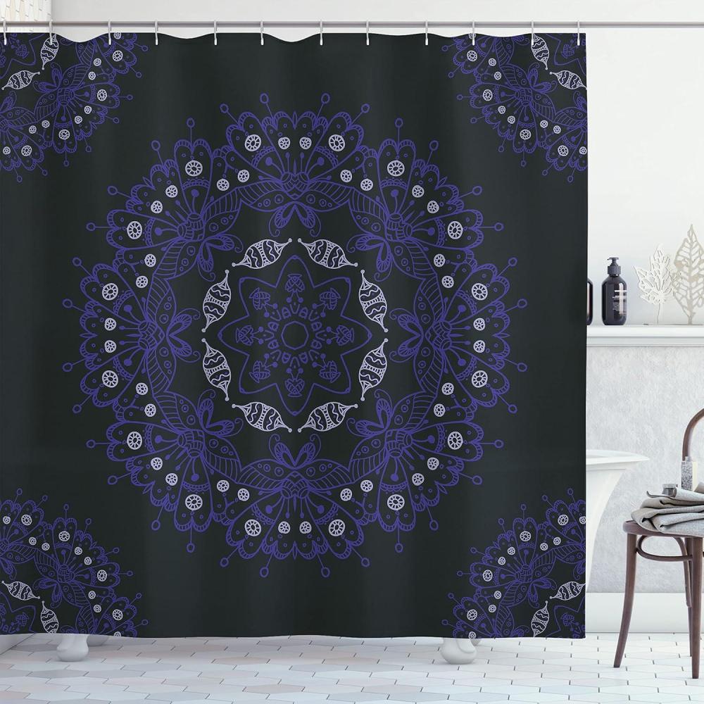 imageAmbesonne Floral Shower Curtain Bouquet with Swirled Branches Romantic Paper Flowers Origami Autumn Blooms Image Cloth Fabric Bathroom Decor Set with Hooks 69 W x 84 L Mint OrangeBlue Violet Coconut
