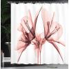 Ambesonne Damask Shower Curtain, Vintage Style Floral Pattern Abstract Romantic Bouquet Greenery Art Print, Cloth Fabric Bathroom Decor Set with Hooks, 69″ W x 70″ L, Warm Taupe(Pastel Pink)