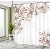 Ambesonne Damask Shower Curtain, Vintage Style Floral Pattern Abstract Romantic Bouquet Greenery Art Print, Cloth Fabric Bathroom Decor Set with Hooks, 69″ W x 70″ L, Warm Taupe(Pale Chocolate)