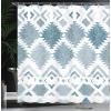 Ambesonne Damask Shower Curtain, Vintage Style Floral Pattern Abstract Romantic Bouquet Greenery Art Print, Cloth Fabric Bathroom Decor Set with Hooks, 69″ W x 70″ L, Warm Taupe(Blue Pale Grey)