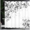Ambesonne Damask Shower Curtain, Vintage Style Floral Pattern Abstract Romantic Bouquet Greenery Art Print, Cloth Fabric Bathroom Decor Set with Hooks, 69″ W x 70″ L, Warm Taupe(Dark Dimgrey)