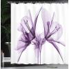 Ambesonne Damask Shower Curtain, Vintage Style Floral Pattern Abstract Romantic Bouquet Greenery Art Print, Cloth Fabric Bathroom Decor Set with Hooks, 69″ W x 70″ L, Warm Taupe(Violet White)