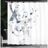 Ambesonne Damask Shower Curtain, Vintage Style Floral Pattern Abstract Romantic Bouquet Greenery Art Print, Cloth Fabric Bathroom Decor Set with Hooks, 69″ W x 70″ L, Warm Taupe(Soft Grey)