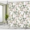 Ambesonne Damask Shower Curtain, Vintage Style Floral Pattern Abstract Romantic Bouquet Greenery Art Print, Cloth Fabric Bathroom Decor Set with Hooks, 69″ W x 70″ L, Warm Taupe(Green Reseda)