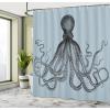 Ambesonne Damask Shower Curtain, Vintage Style Floral Pattern Abstract Romantic Bouquet Greenery Art Print, Cloth Fabric Bathroom Decor Set with Hooks, 69″ W x 70″ L, Warm Taupe(Blue Dimgrey)