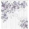 Ambesonne Damask Shower Curtain, Vintage Style Floral Pattern Abstract Romantic Bouquet Greenery Art Print, Cloth Fabric Bathroom Decor Set with Hooks, 69″ W x 70″ L, Warm Taupe(Pale Eggplant)