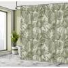 Ambesonne Damask Shower Curtain, Vintage Style Floral Pattern Abstract Romantic Bouquet Greenery Art Print, Cloth Fabric Bathroom Decor Set with Hooks, 69″ W x 70″ L, Warm Taupe(Olive Green)