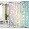 Ambesonne Damask Shower Curtain, Vintage Style Floral Pattern Abstract Romantic Bouquet Greenery Art Print, Cloth Fabric Bathroom Decor Set with Hooks, 69″ W x 70″ L, Warm Taupe(Seafoam White)