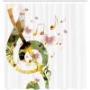 Ambesonne Damask Shower Curtain, Vintage Style Floral Pattern Abstract Romantic Bouquet Greenery Art Print, Cloth Fabric Bathroom Decor Set with Hooks, 69″ W x 70″ L, Warm Taupe(Pistachio Green)
