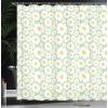 Ambesonne Damask Shower Curtain, Vintage Style Floral Pattern Abstract Romantic Bouquet Greenery Art Print, Cloth Fabric Bathroom Decor Set with Hooks, 69″ W x 70″ L, Warm Taupe(Pale Sage)