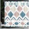 Ambesonne Damask Shower Curtain, Vintage Style Floral Pattern Abstract Romantic Bouquet Greenery Art Print, Cloth Fabric Bathroom Decor Set with Hooks, 69″ W x 70″ L, Warm Taupe(Pale Salmon)