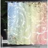 Ambesonne Damask Shower Curtain, Vintage Style Floral Pattern Abstract Romantic Bouquet Greenery Art Print, Cloth Fabric Bathroom Decor Set with Hooks, 69″ W x 70″ L, Warm Taupe(Pale Sky)