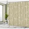 Ambesonne Damask Shower Curtain, Vintage Style Floral Pattern Abstract Romantic Bouquet Greenery Art Print, Cloth Fabric Bathroom Decor Set with Hooks, 69″ W x 70″ L, Warm Taupe(Pale Yellow Green)