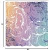Ambesonne Damask Shower Curtain, Vintage Style Floral Pattern Abstract Romantic Bouquet Greenery Art Print, Cloth Fabric Bathroom Decor Set with Hooks, 69″ W x 70″ L, Warm Taupe(Lilac Teal)