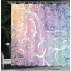 Ambesonne Damask Shower Curtain, Vintage Style Floral Pattern Abstract Romantic Bouquet Greenery Art Print, Cloth Fabric Bathroom Decor Set with Hooks, 69″ W x 70″ L, Warm Taupe(Lilac Teal)