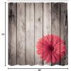 Ambesonne Damask Shower Curtain, Vintage Style Floral Pattern Abstract Romantic Bouquet Greenery Art Print, Cloth Fabric Bathroom Decor Set with Hooks, 69″ W x 70″ L, Warm Taupe(Dark Coral)