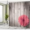Ambesonne Damask Shower Curtain, Vintage Style Floral Pattern Abstract Romantic Bouquet Greenery Art Print, Cloth Fabric Bathroom Decor Set with Hooks, 69″ W x 70″ L, Warm Taupe(Dark Coral)