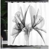 Ambesonne Damask Shower Curtain, Vintage Style Floral Pattern Abstract Romantic Bouquet Greenery Art Print, Cloth Fabric Bathroom Decor Set with Hooks, 69″ W x 70″ L, Warm Taupe(Taupe Grey)