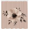 Ambesonne Damask Shower Curtain, Vintage Style Floral Pattern Abstract Romantic Bouquet Greenery Art Print, Cloth Fabric Bathroom Decor Set with Hooks, 69″ W x 70″ L, Warm Taupe(Dark Tan)