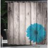 Ambesonne Damask Shower Curtain, Vintage Style Floral Pattern Abstract Romantic Bouquet Greenery Art Print, Cloth Fabric Bathroom Decor Set with Hooks, 69″ W x 70″ L, Warm Taupe(Sea Blue)