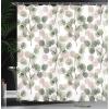 Ambesonne Damask Shower Curtain, Vintage Style Floral Pattern Abstract Romantic Bouquet Greenery Art Print, Cloth Fabric Bathroom Decor Set with Hooks, 69″ W x 70″ L, Warm Taupe(Green Reseda)