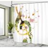 Ambesonne Damask Shower Curtain, Vintage Style Floral Pattern Abstract Romantic Bouquet Greenery Art Print, Cloth Fabric Bathroom Decor Set with Hooks, 69″ W x 70″ L, Warm Taupe(Pistachio Green)