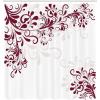 Ambesonne Damask Shower Curtain, Vintage Style Floral Pattern Abstract Romantic Bouquet Greenery Art Print, Cloth Fabric Bathroom Decor Set with Hooks, 69″ W x 70″ L, Warm Taupe(Maroon Eggshell)