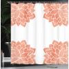 Ambesonne Damask Shower Curtain, Vintage Style Floral Pattern Abstract Romantic Bouquet Greenery Art Print, Cloth Fabric Bathroom Decor Set with Hooks, 69″ W x 70″ L, Warm Taupe(Sienna)