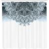 Ambesonne Damask Shower Curtain, Vintage Style Floral Pattern Abstract Romantic Bouquet Greenery Art Print, Cloth Fabric Bathroom Decor Set with Hooks, 69″ W x 70″ L, Warm Taupe(Grey Blue)