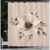 Ambesonne Damask Shower Curtain, Vintage Style Floral Pattern Abstract Romantic Bouquet Greenery Art Print, Cloth Fabric Bathroom Decor Set with Hooks, 69″ W x 70″ L, Warm Taupe(Dark Tan)