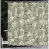 Ambesonne Damask Shower Curtain, Vintage Style Floral Pattern Abstract Romantic Bouquet Greenery Art Print, Cloth Fabric Bathroom Decor Set with Hooks, 69″ W x 70″ L, Warm Taupe(Olive Green)