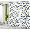 Ambesonne Damask Shower Curtain, Vintage Style Floral Pattern Abstract Romantic Bouquet Greenery Art Print, Cloth Fabric Bathroom Decor Set with Hooks, 69″ W x 70″ L, Warm Taupe(Night Blue)