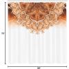 Ambesonne Damask Shower Curtain, Vintage Style Floral Pattern Abstract Romantic Bouquet Greenery Art Print, Cloth Fabric Bathroom Decor Set with Hooks, 69″ W x 70″ L, Warm Taupe(Burnt Orange)