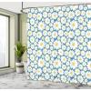 Ambesonne Damask Shower Curtain, Vintage Style Floral Pattern Abstract Romantic Bouquet Greenery Art Print, Cloth Fabric Bathroom Decor Set with Hooks, 69″ W x 70″ L, Warm Taupe(Sea Aqua Blue)