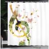 Ambesonne Damask Shower Curtain, Vintage Style Floral Pattern Abstract Romantic Bouquet Greenery Art Print, Cloth Fabric Bathroom Decor Set with Hooks, 69″ W x 70″ L, Warm Taupe(Pistachio Green)