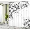 Ambesonne Damask Shower Curtain, Vintage Style Floral Pattern Abstract Romantic Bouquet Greenery Art Print, Cloth Fabric Bathroom Decor Set with Hooks, 69″ W x 70″ L, Warm Taupe(Dark Dimgrey)