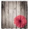 Ambesonne Damask Shower Curtain, Vintage Style Floral Pattern Abstract Romantic Bouquet Greenery Art Print, Cloth Fabric Bathroom Decor Set with Hooks, 69″ W x 70″ L, Warm Taupe(Dark Coral)