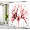 Ambesonne Damask Shower Curtain, Vintage Style Floral Pattern Abstract Romantic Bouquet Greenery Art Print, Cloth Fabric Bathroom Decor Set with Hooks, 69″ W x 70″ L, Warm Taupe(Pastel Pink)