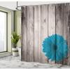 Ambesonne Damask Shower Curtain, Vintage Style Floral Pattern Abstract Romantic Bouquet Greenery Art Print, Cloth Fabric Bathroom Decor Set with Hooks, 69″ W x 70″ L, Warm Taupe(Sea Blue)