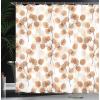 Ambesonne Damask Shower Curtain, Vintage Style Floral Pattern Abstract Romantic Bouquet Greenery Art Print, Cloth Fabric Bathroom Decor Set with Hooks, 69″ W x 70″ L, Warm Taupe(Dark Peach)