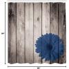 Ambesonne Damask Shower Curtain, Vintage Style Floral Pattern Abstract Romantic Bouquet Greenery Art Print, Cloth Fabric Bathroom Decor Set with Hooks, 69″ W x 70″ L, Warm Taupe(Royal Blue)