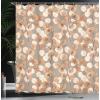 Ambesonne Damask Shower Curtain, Vintage Style Floral Pattern Abstract Romantic Bouquet Greenery Art Print, Cloth Fabric Bathroom Decor Set with Hooks, 69″ W x 70″ L, Warm Taupe(Pale Caramel)